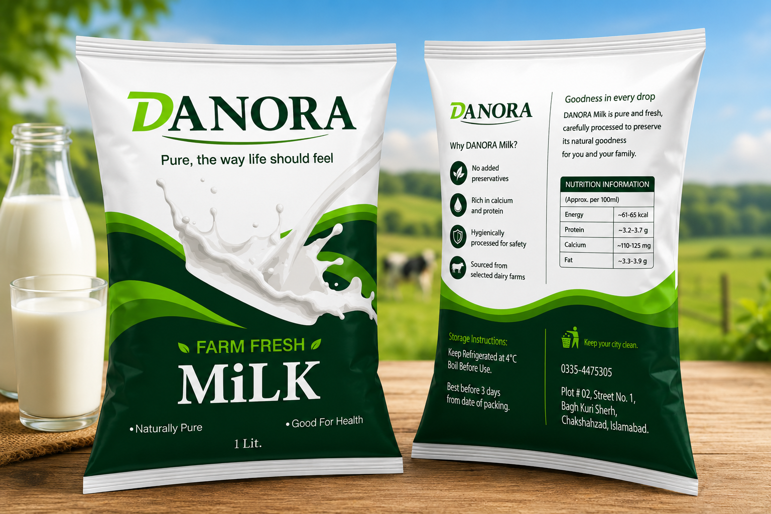 Farm fresh milk